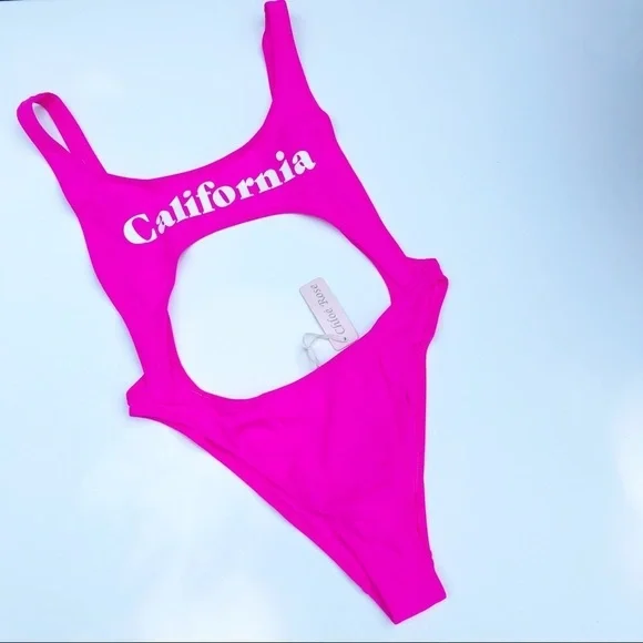 CHLOE Rose Fuchsia pink Barbie core one piece swimsuit - Picture 4 of 12